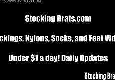 Sasha And Monica Lick Feet In Sexy Stockings