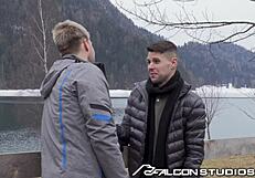 Colton's Girthy Cock Dominates Dmitry's Bubble Butt in Snow