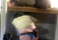 Gay Plumber Caught With Dildo Masturbating His Big Cock