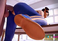 Chun-Li Big Creampie Leaking Out in Standing Doggystyle Pose Street Fighter 3D Animation