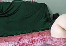 Do you think this cute nerd can handle anal masturbation with her ass?