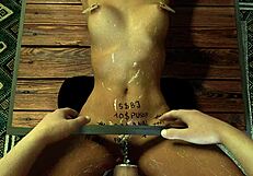 POV BDSM BOUND WHORE CREAMED AND PISSES