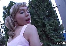 charming semi-nude tight chick gets rode in stretched butthole