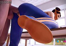 Chun-Li Big Creampie Leaking Out in Standing Doggystyle Pose Street Fighter 3D Animation