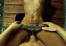 POV BDSM BOUND WHORE CREAMED AND PISSES