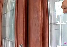 Does harmony pound jezebelle with strapon while whipping?