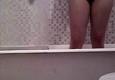 spying on sister in bath