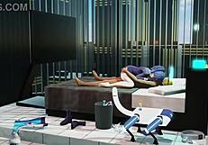 Damn, Yuuka-san riding cowgirl style with big tits in 3D hentai!