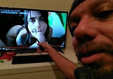 Gay voyeur’s Masturbating while watching a hot guy give a blowjob