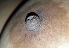 Squeezing My Step's Big Nipples While Playing in BBW Action