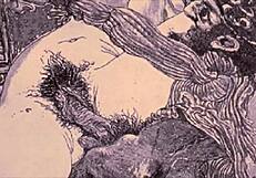 Vintage erotic drawings from antique comics.