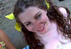 A young girl becomes a slut at the beach