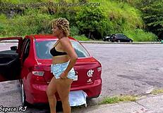 Hot Brazilian MILF enjoys outdoor sex and more