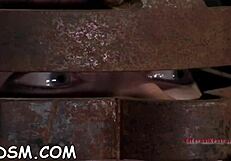 Glorious Brunette Maid Makes First Porn Video