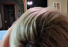 Dirty Talking Blonde Hotwife Gets Pussy Pounded Then Facial Cumshot