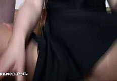 jolie milf experiences intense group activity with big tits and cum in mouth