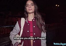 Hot French Model Rides Monster Cock Outdoors with Joyful Emotion