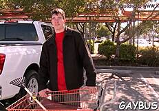 Blindfolded man tricked by hunk into oral act