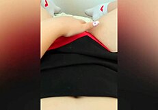 Skinny teen masturbates to orgasm in solo session
