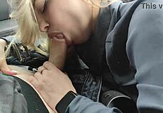 Public POVM married babe gets messy with sperm