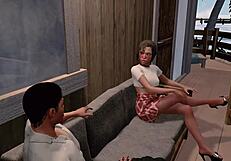 Jack and Emma get spanked in paradise hentai