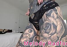 Melody Radford Tries on Black and Red Lingerie in Closeup Haul.