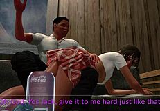 Jack and Emma get spanked in paradise hentai