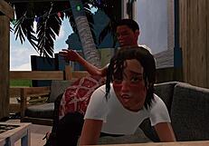 Jack and Emma get spanked in paradise hentai