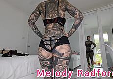 Melody Radford Tries on Black and Red Lingerie in Closeup Haul.