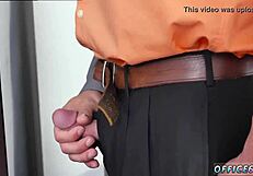 Young and Old Gay Wrestling on First Day at Work