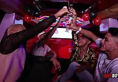 Teen Gay Orgy Celebrates Birthday In Limousine With Fetish Group Fun