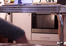 Quick Dinner Prep With Amateur Couple And Big Tits