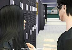 Damon and Elena in Steamy Classroom 3D Hentai Scene Preview