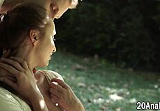 Cute Teen Babe Gets Her Ass Fucked Outdoors by Monster Cock