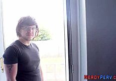 real milf tricked into sucking nerd's dick