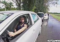 Cop Gets Surprise When Asked To Pull Over - Gay Porn?