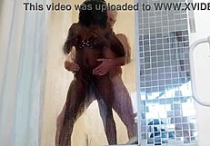 Sexy Black Milf Showers With White Sugar Daddy At Penthouse