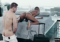 Gay twink meets big black cock