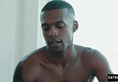 Big black cock in gay scene with rough interracial sex