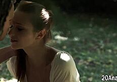 Cute Teen Babe Gets Her Ass Fucked Outdoors by Monster Cock