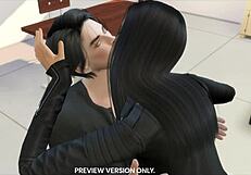 Damon and Elena in Steamy Classroom 3D Hentai Scene Preview