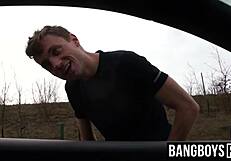 Young homo tempted by money allows ass fucking to begin