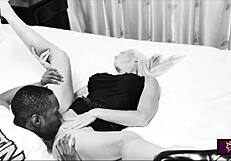 Busty blonde cougar wife gets rough interracial sex