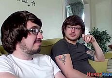 real milf tricked into sucking nerd's dick