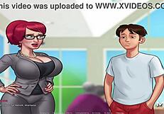 Damn! Summertimesaga redhead gets wild pussy sex in E2 62!