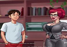 젠장! 썸머타임사가 빨간 머리가 E2 62에서 격렬한 보지 섹스