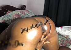 Thick Ass Ebony Swallows Cum After Riding Big Dick