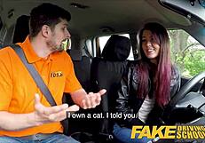 Fake driving instructor slams with big cock on bonnet