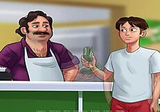 Damn! Summertimesaga redhead gets wild pussy sex in E2 62!