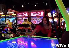 Bare teen beauties engage in rough sex. Blowjobs and fucking included